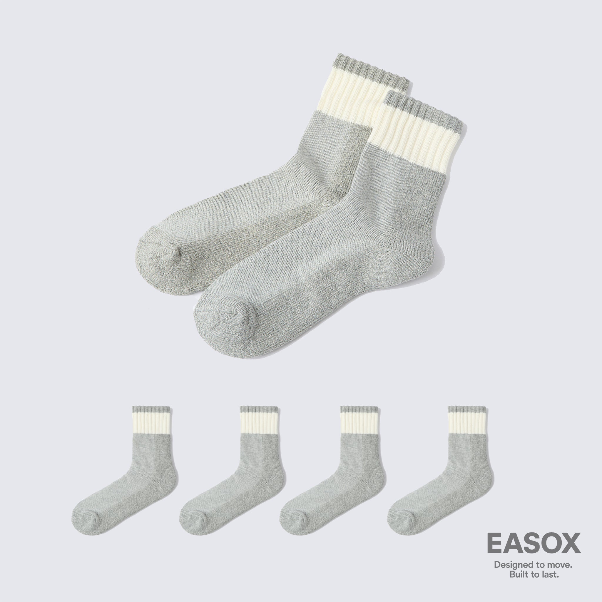 Colorblock Ribbed Crew Socks