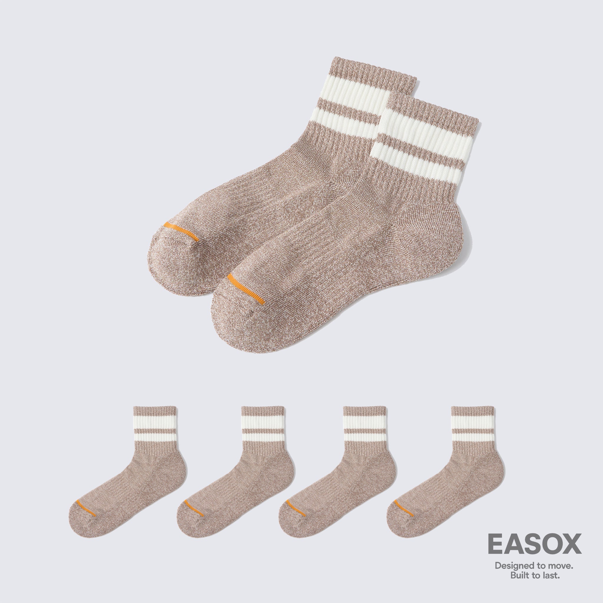 Striped Mélange Crew Socks