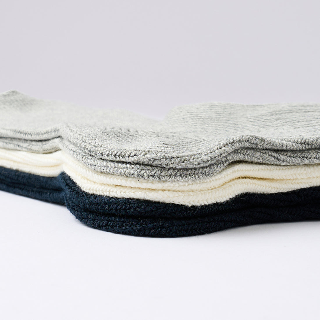 Sport Stripe Ribbed Crew Socks