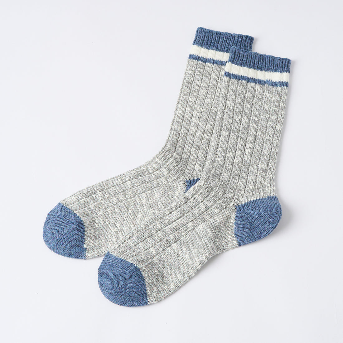 Mélange Sport Stripe Ribbed Crew Socks