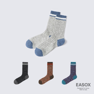 Mélange Sport Stripe Ribbed Crew Socks