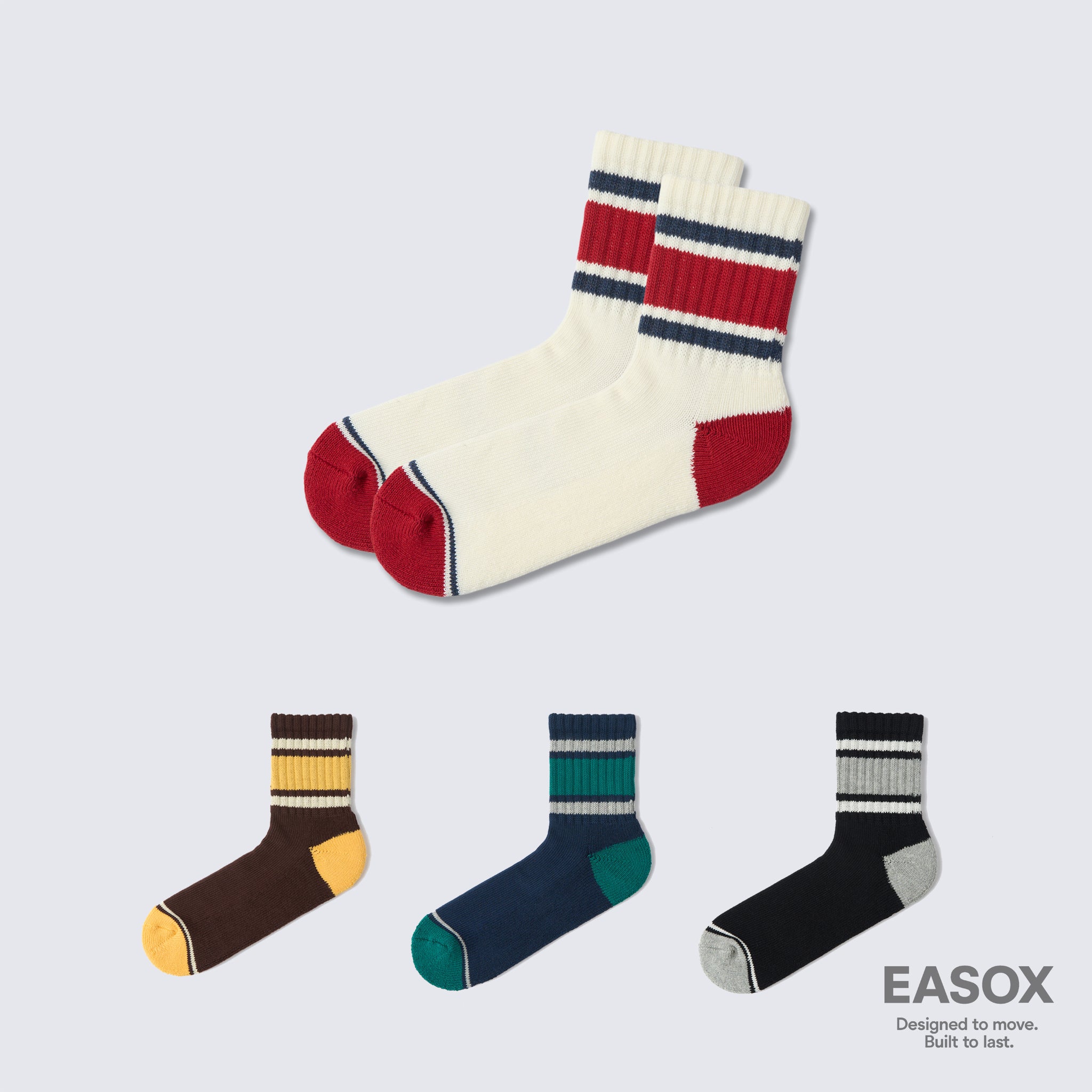 Retro Varsity Stripe Crew Socks