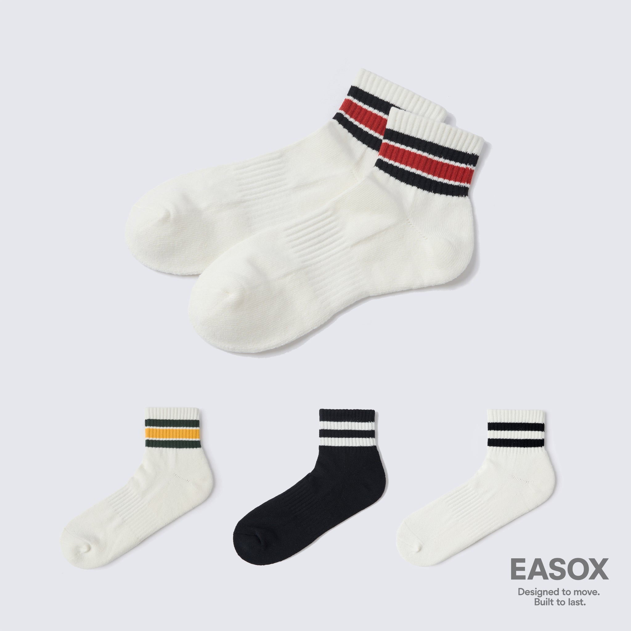 Sport Stripe Quarter Socks